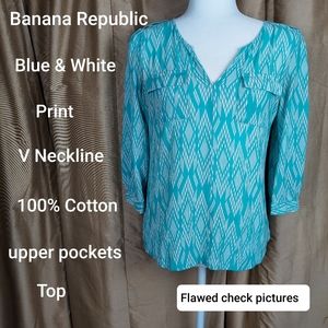 SOLD🚫🚫🚫Banana Republic print cotton top